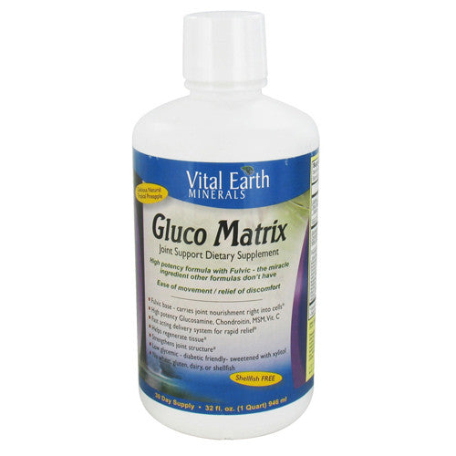 Vital Earth Gluco Matrix Joint Support, Natural Tropical Pineapple - 32 Oz